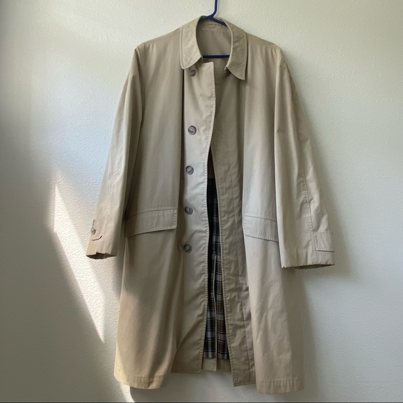 Mens Rain and Stain Resistant Trench Coat - Picture 12 of 12